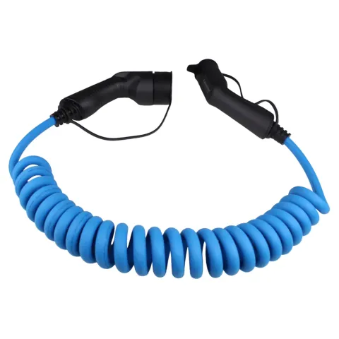 Laddkabel elbil 22kw 5 meter Spiralkabel