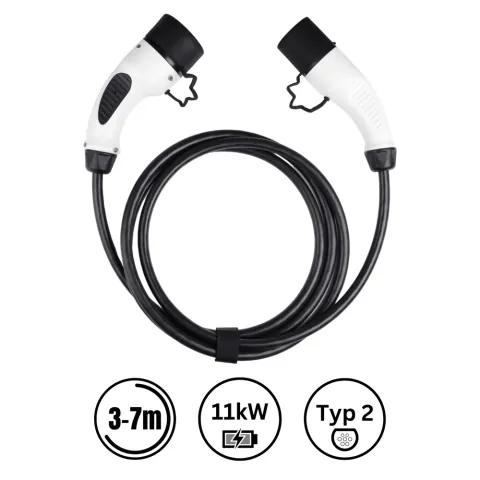 Laddkabel till Elbil | Type 2 | 11 kW | 3m